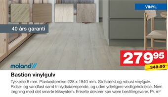 Bauhaus Moland vinylgulv tilbud