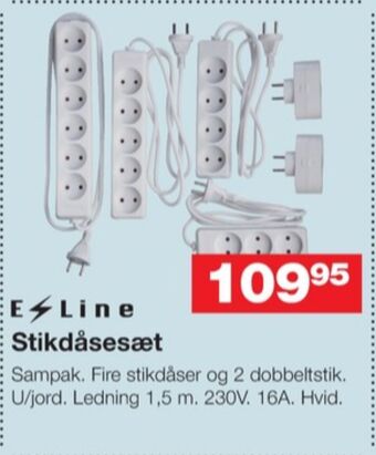 Bauhaus E-line stikdåse tilbud