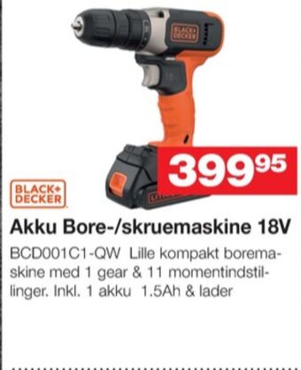 Bauhaus Black&decker bore- og skruemaskine tilbud