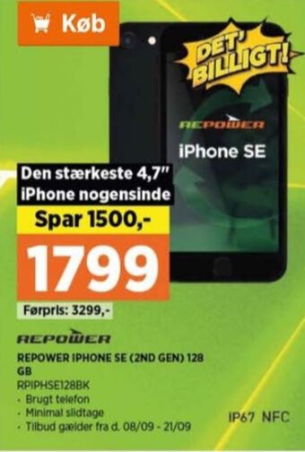 Power Iphone se mobiltelefon tilbud
