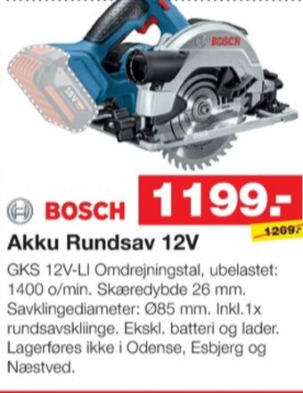 Bauhaus Blå rundsav tilbud