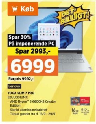 Power Lenovo bærbar pc tilbud