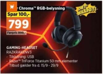 Power Razer headset tilbud