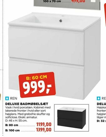 jem & fix Deluxe badmøbelsæt tilbud