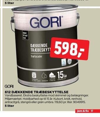 jem & fix 612 dækkende træbeskyttelse tilbud