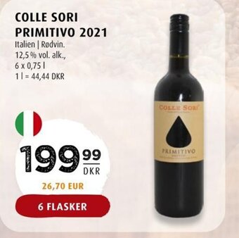 Scandinavian Park COLLE SORI PRIMITIVO 2021 tilbud