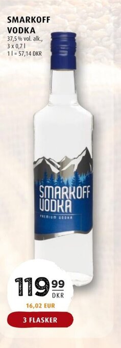 Scandinavian Park SMARKOFF VODKA tilbud