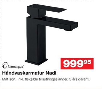 Bauhaus Håndvaskarmatur Nadi tilbud