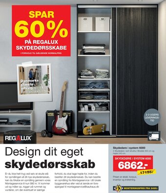 Bauhaus Skydedøre i system 6000 tilbud