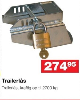 Bauhaus Trailerlås tilbud
