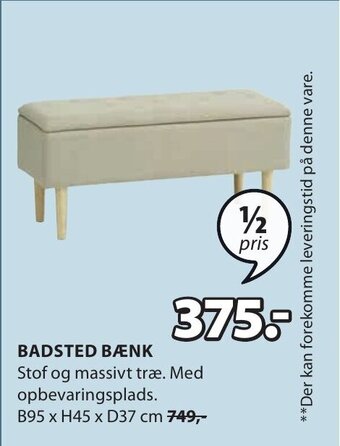 JYSK BADSTED BÆNK tilbud