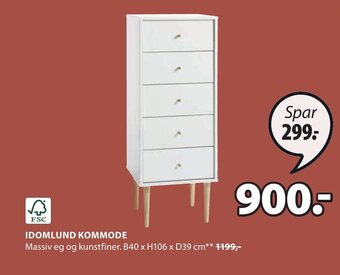JYSK IDOMLUND KOMMODE tilbud