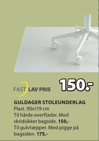 JYSK GULDAGER STOLEUNDERLAG tilbud