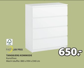 JYSK TANGBJERG KOMMODE tilbud