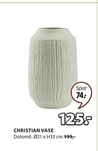 JYSK CHRISTIAN VASE tilbud
