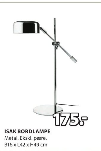 JYSK ISAK BORDLAMPE tilbud