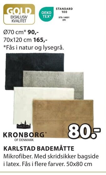 JYSK KARLSTAD BADEMÅTTE tilbud