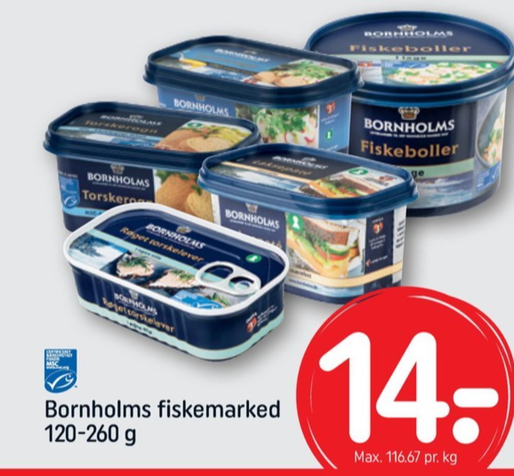 Bornholms fiskeboller tilbud hos Rema 1000