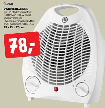 jem & fix Grad varmeblæser tilbud