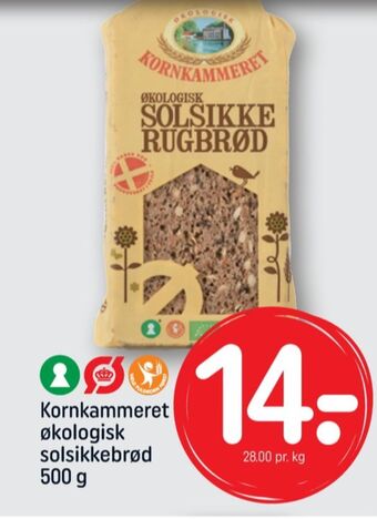 REMA 1000 Kornkammeret solsikkerugbrød tilbud