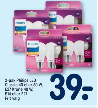 REMA 1000 Philips led pære tilbud