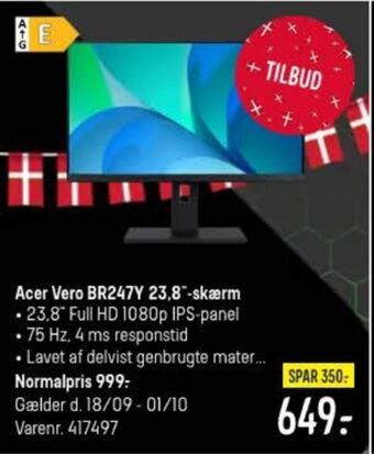 Elgiganten Acer monitor tilbud