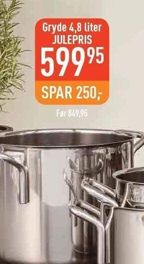 Imerco Gryde 4,8 liter julepris tilbud