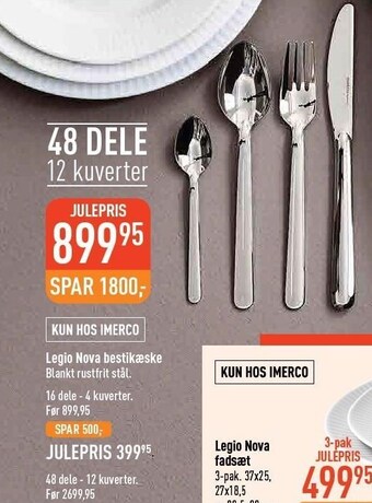 Imerco Legio nova bestikæske tilbud