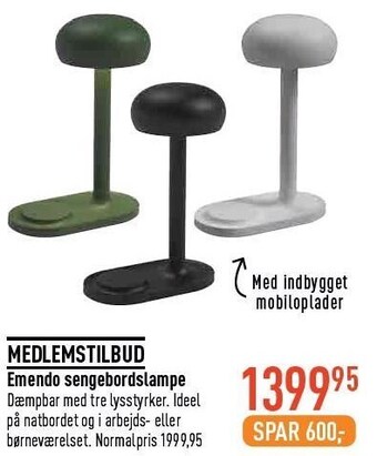 Imerco Emendo sengebordslampe tilbud