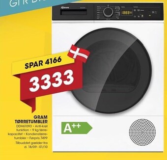 Punkt1 Gram tørretumbler tilbud