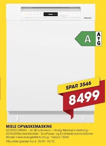 Punkt1 Miele opvaskemaskine tilbud
