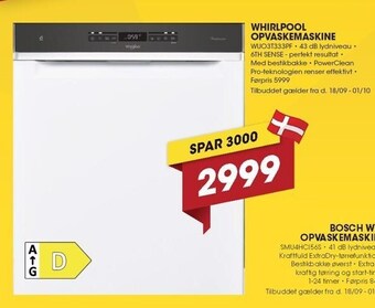 Punkt1 Whirlpool opvaskemaskine tilbud