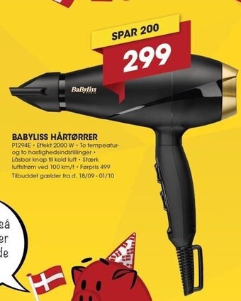 Punkt1 Babyliss hårtørrer tilbud