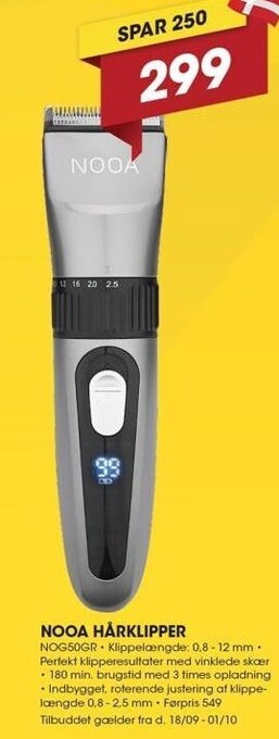 Punkt1 Nooa hårklipper tilbud