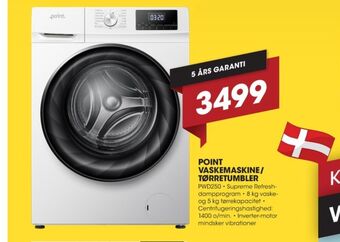 Punkt1 Point vaske-/tørremaskine tilbud