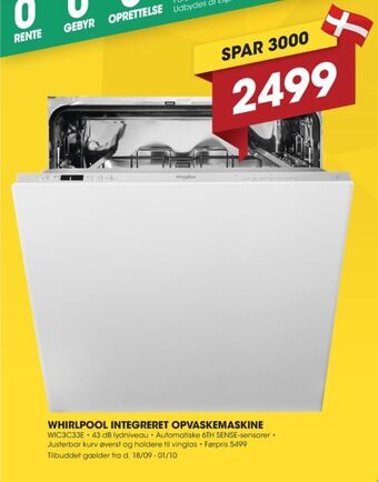 Punkt1 Whirlpool opvaskemaskine tilbud
