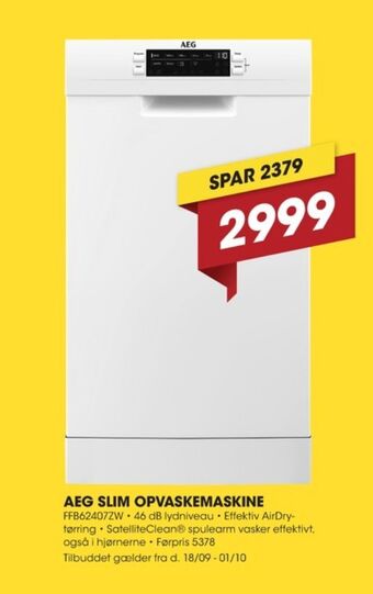 Punkt1 Aeg opvaskemaskine tilbud