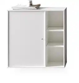 Ilva Mistral kubus reol med 1 låge + 5 rum eg/hvid tilbud