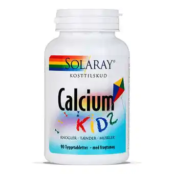 Helsemin Solaray, calcium kids tygge m.10 mcg d frugtsmag, 90 tab tilbud