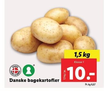 Lidl Danske bagekartofler tilbud