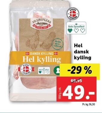 Lidl Hel dansk kylling tilbud