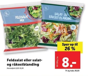 Lidl Feldsalat eller salat-og råkostblanding tilbud