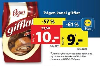 Lidl Pågen kanel gifflar tilbud