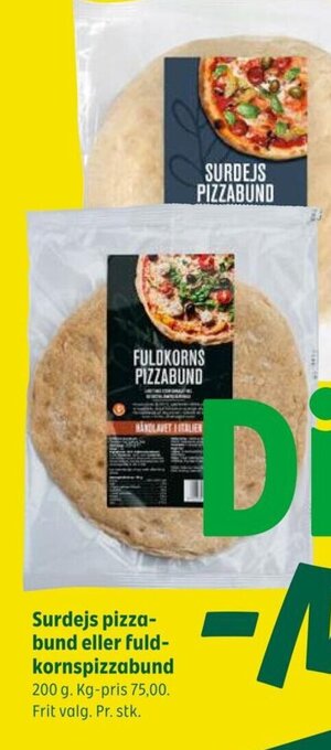 Coop 365 Surdejs pizza- bund eller fuld-kornspizzabund tilbud