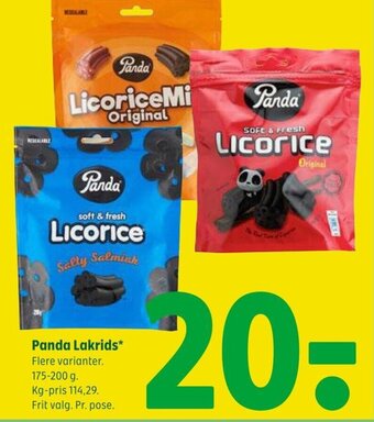 Coop 365 Panda Lakrids tilbud