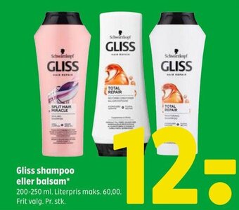 Coop 365 Gliss shampoo eller balsam tilbud