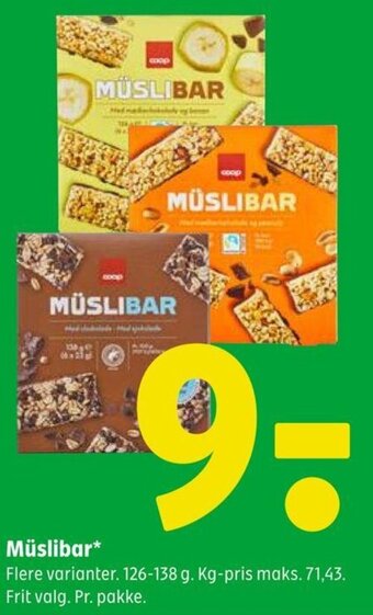 Coop 365 Müslibar tilbud