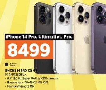 Power IPHONE 14 PRO 128 GB IP14PR128GBLK tilbud