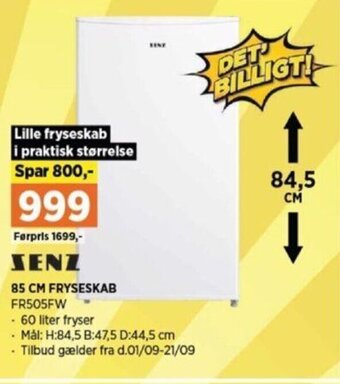 Power 85 CM FRYSESKAB FR505FW tilbud