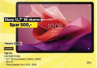 Power Lenovo TAB P12 LENTABP12128G tilbud